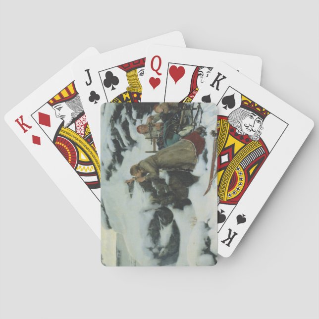 Burnt Village in Winter (av Albert Edelfilt) Casinokort (Baksidan)