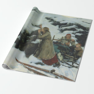 Burnt Village in Winter (av Albert Edelfilt) Presentpapper
