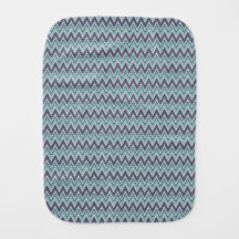 Burp Cloth Grått-Mint chevron mönster