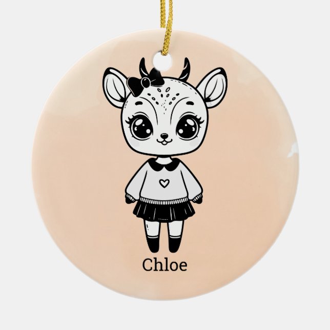 Burp Cloth Julgransprydnad Keramik (Framsidan)