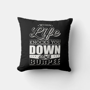 Burpees Fitness Gym Workout inspiration Kudde