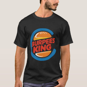 Burpees Kung Cardio Gym Kraftsport Hamburgare Älsk T Shirt