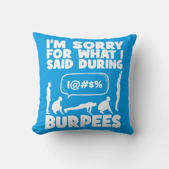 BURPEES - Ljudig Novelty-workout Kudde (Framsida)