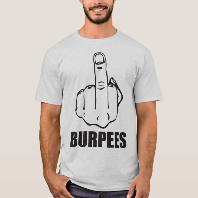 BURPEES - Ljudig Novelty-workout T-shirt (Framsida)