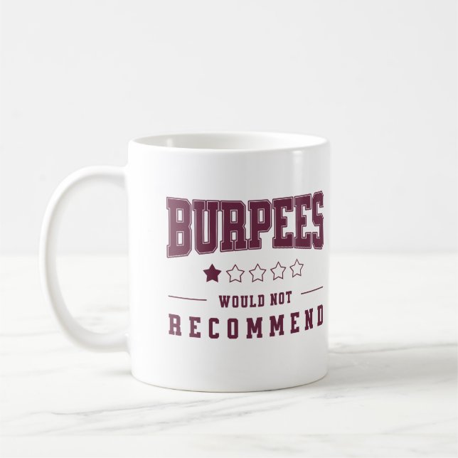 Burpees One Star Rating skulle inte rekommenderas Kaffemugg (Vänster)