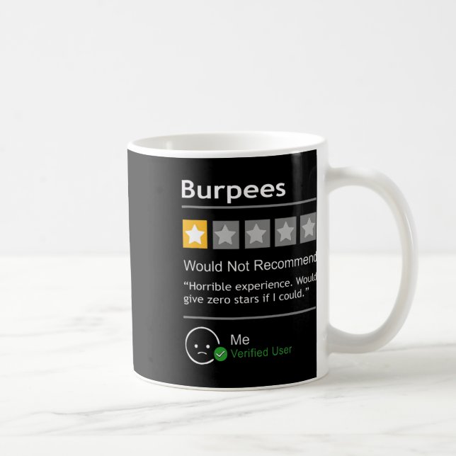 Burpees Skulle Inte Recommendera Män Kvinnor Prese Kaffemugg (Höger)