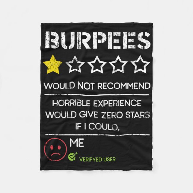 Burpees skulle inte rekommendera noll stjärnor Rol Fleecefilt (Framsidan)