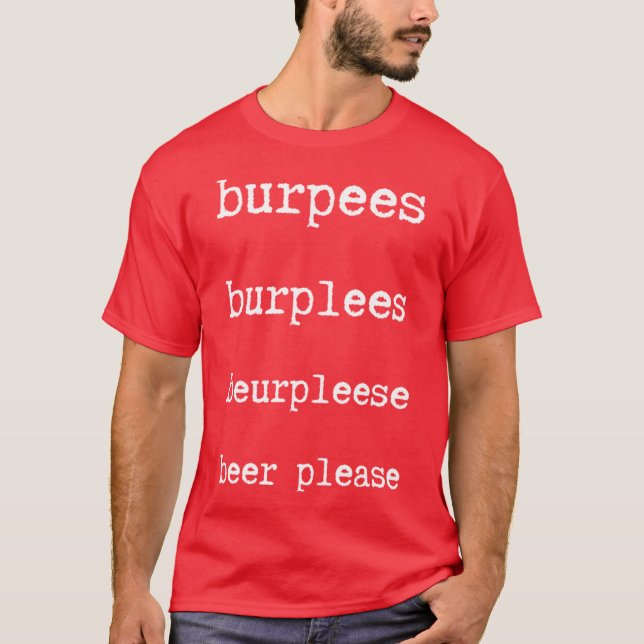 burpees vänner t shirt (Framsida)