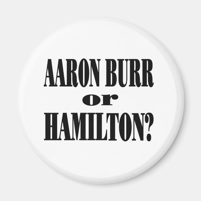 Burr eller Hamilton? Magnet (Framsidan)