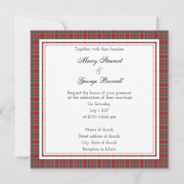 Burrell Scottish Wedding Square Invitation Inbjudningar