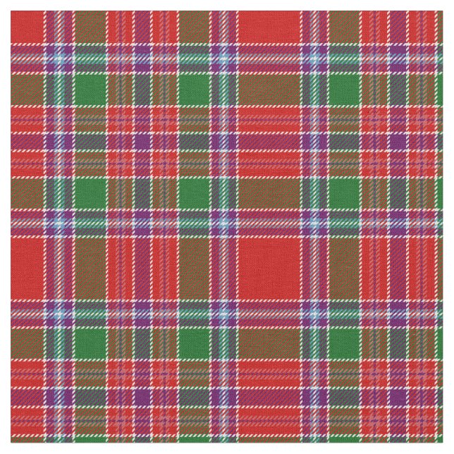 Burrell Tartan Print Tyg (Närbild)