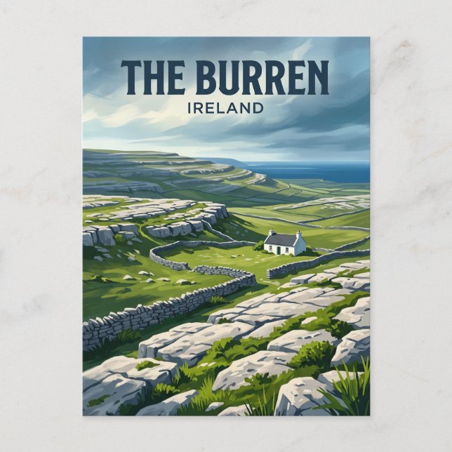 Burren Irland Vykort (Framsida)