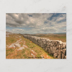 Burren Stone Wall Vykort