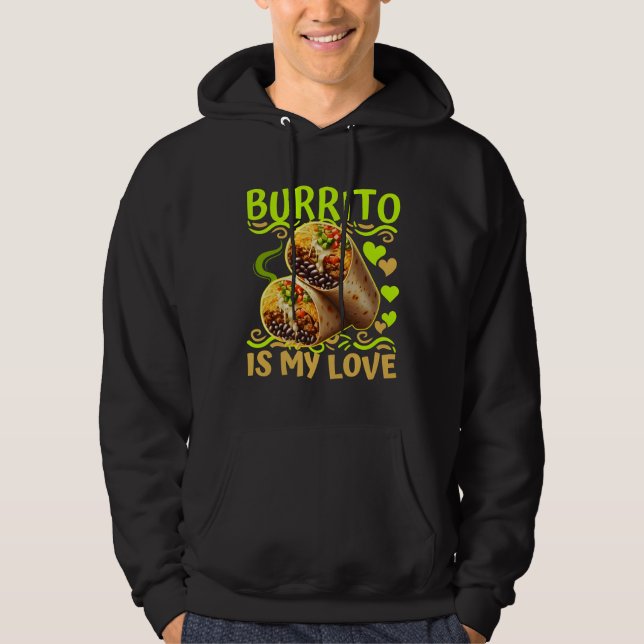 Burrito är min kärlek hoodie (Framsida)