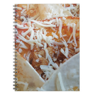 Burrito Cheese Funny Food Background Anteckningsbok Med Spiral