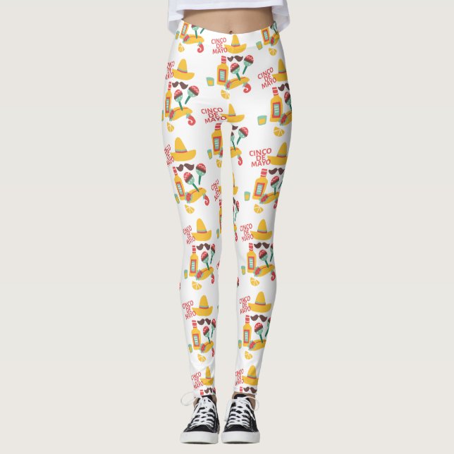 burrito cinco de mayo leggings (Framsida)