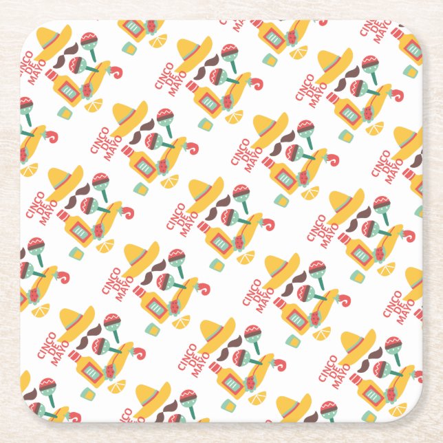burrito cinco de mayo underlägg papper kvadrat (Framsidan)