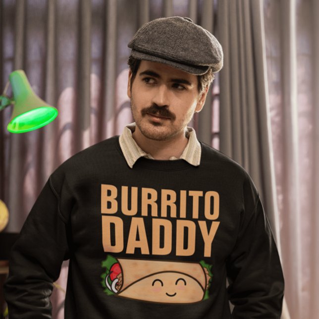 BURRITO DADDY PAPPA MANAR T-SHIRTS LÅNG ÄRMAD TRÖJA (Skapare uppladdad)
