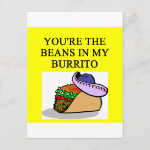 BURRITO och bönor älskare Vykort