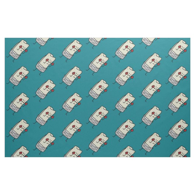 Burritoboxarekämpe med röda boxninghandskar tyg (Fat Quarter)