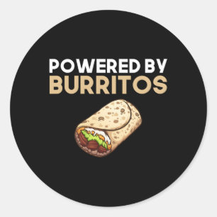 Burritos Burrito mexikanska livsmedelsfantastiska Runt Klistermärke