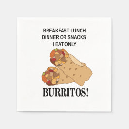 Burritos I Eat Only Burrito Party Pappersservett