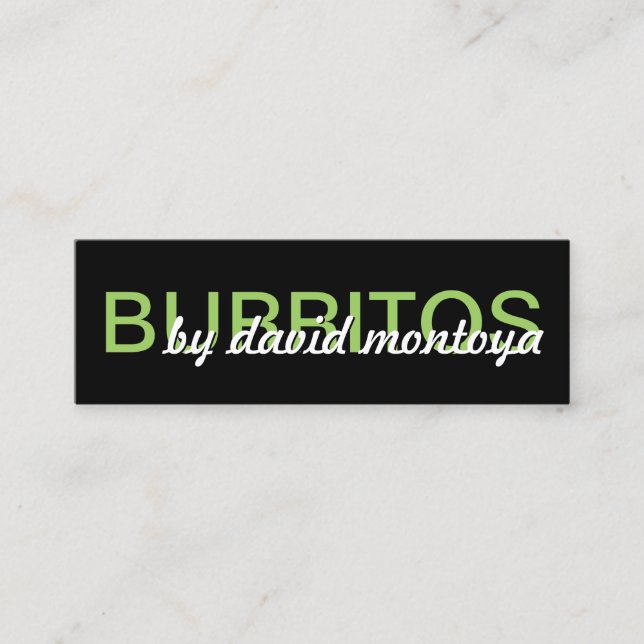 burritos med anpassade chef lojalitetskort (Framsida)