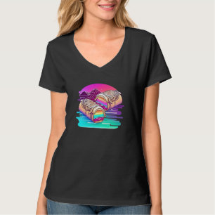 Burritos med en futuristisk känsla för en modern t shirt