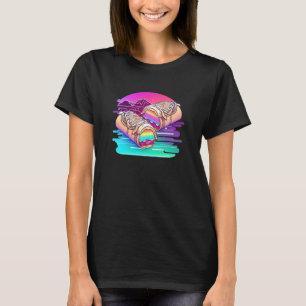 Burritos med en futuristisk känsla för en modern t shirt