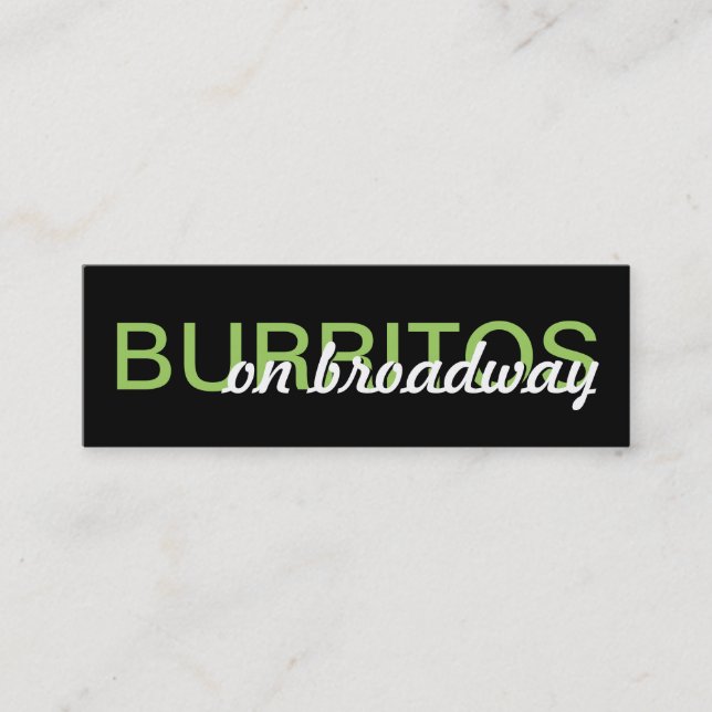 burritos med plats för anpassade lojalitetskort (Framsida)
