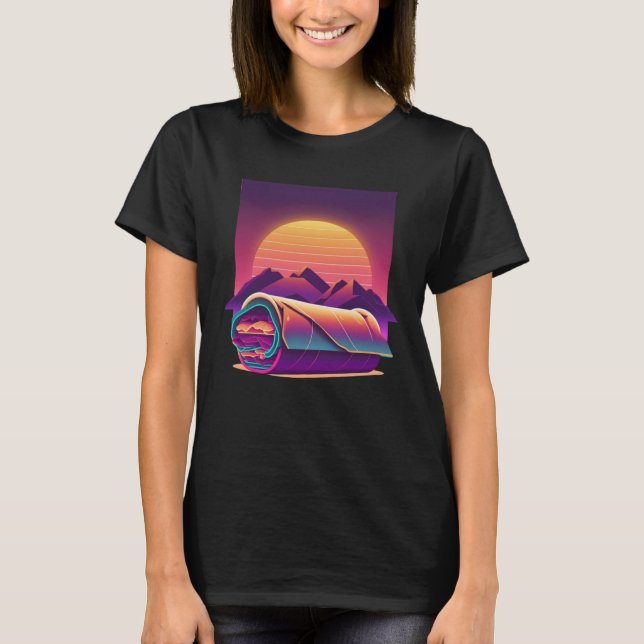 Burritos Synthwave 80s Retrowave Aesthetic  1 T Shirt (Framsida)