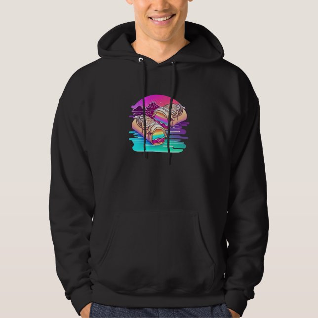 Burritos With a Futuristic Vibe for a Modern Twist Hoodie (Framsida)