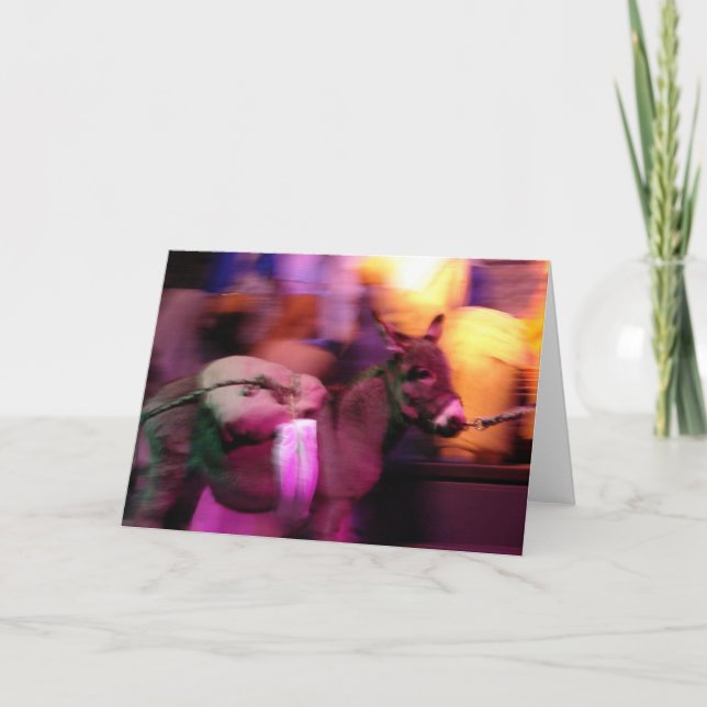 Burro i julklapp helgkort (Framsida)