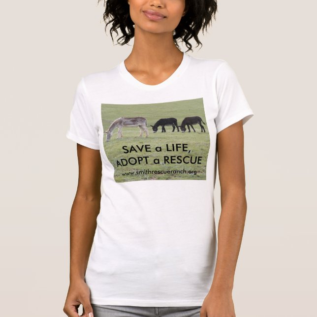 Burro~SAVE per LIV, ADOPTERAR en RÄDDING Tröja (Framsida)