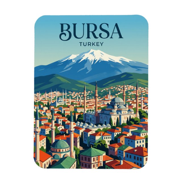 Bursa Skyline Turkiet Magnet (Vertikal)