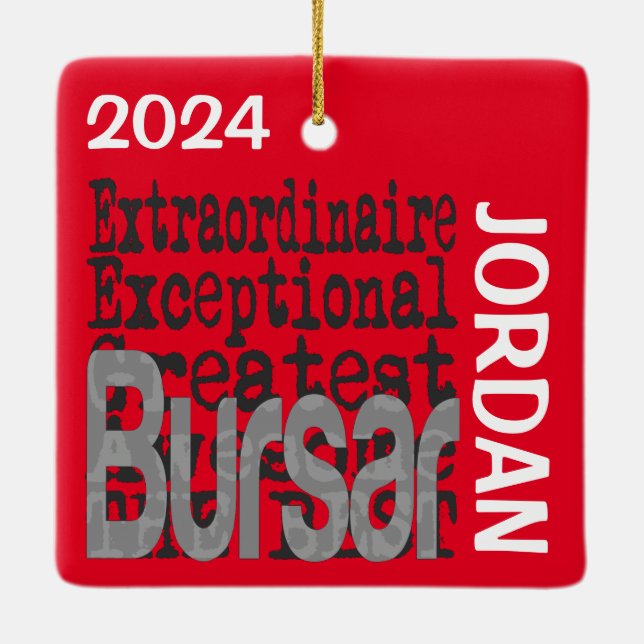Bursar Extraordinaire ANPASSNINGSBAR Julgransprydnad Keramik (Baksida)