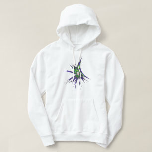 Burst Färgglad Abstrakt Tribal Tatuering Konst Hoodie