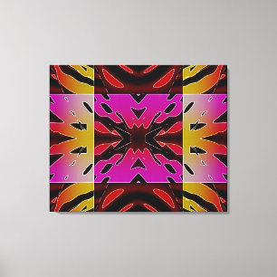 Burst of Black Backe Guld Wrapped Canvas