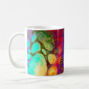 Burst of Färg Digital Fluid Art Kaffemugg