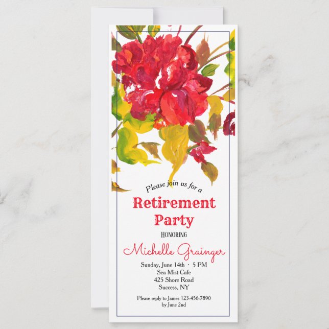 Burst of Red Inbjudan (Framsida)