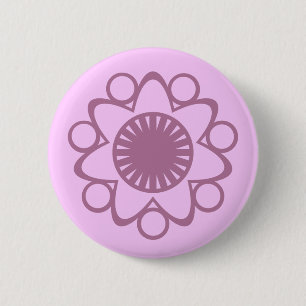 Bursting with Life Flower Button, Lavender Knapp