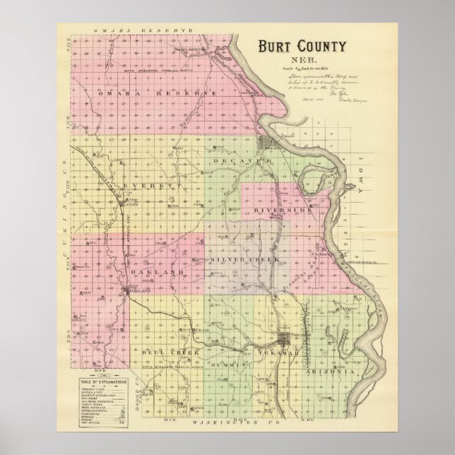 Burt County Nebraska Poster (Framsidan)
