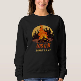 Burt Lake Michigan Lägger eld på lägereld T Shirt
