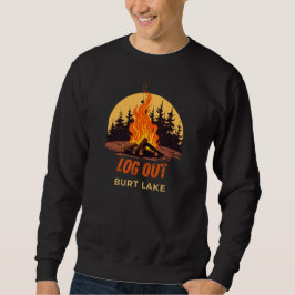 Burt Lake Michigan Läggereld Lång Ärmad Tröja
