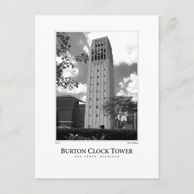 Burton Clock Torn Vykort (Framsida)