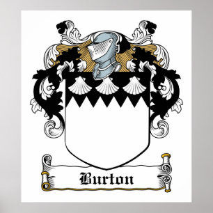 Burton familjvapensköld poster