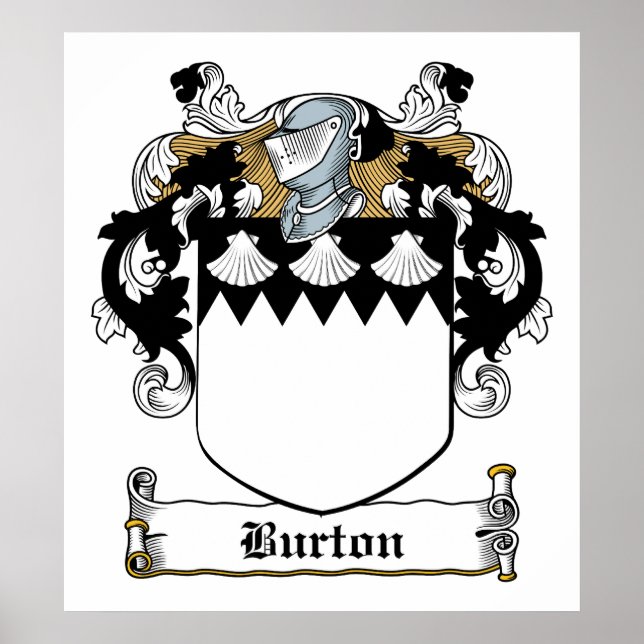 Burton Family Crest Poster (Framsidan)
