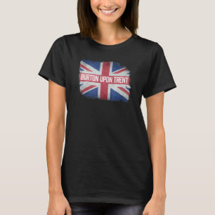 Burton On Trent United Kingdom British Flagga Vint T Shirt