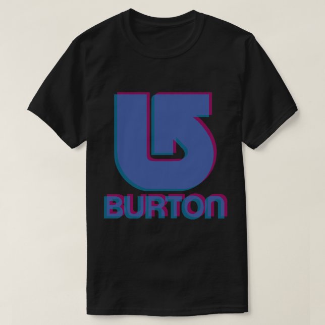 Burton Snowboards Logo 3D Sticker T Shirt (Design framsida)