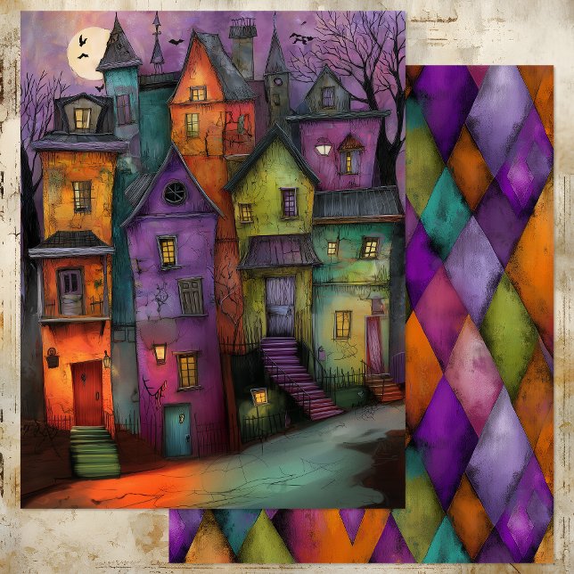 BURTONESQUE HALLOWEEN TOWN PAPPRARE LAKAN (BURTONESQUE HALLOWEEN TOWN PAPER SHEET)